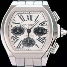 레플리카 [까르띠에] 남성용 로드스터 크로노그래프 다이얼 화이트다이얼 CAR0303  