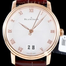 레플리카 [블랑팡] 남성용 빌레레 6669-3642-55B 그랑데 라지 데이트 울트라 슬림 40MM UP!! 고급스러운 18K로즈골드 케이스 화이트 다이얼 Cal.6950 오토매틱 무브먼트 BLA4203  