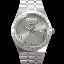 레플리카 [튜더] 남성용 로얄 워치 오토매틱 스위스 ETA2836-2 타입 41mm 메탈줄 실버다이얼 tud5152  