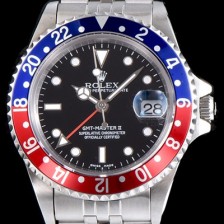 레플리카 [로렉스] 남성용 업그레이드 모델!!지엠티 마스터II 126710BLRO-0001 듀얼 타임 블루/레드 투톤 24시간 회전 베젤 블랙 다이얼 5선 쥬빌리 브레이슬릿 오토매틱 무브먼트 ROL0310  