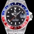 레플리카 [로렉스] 남성용 업그레이드 모델!!지엠티 마스터II 126710BLRO-0001 듀얼 타임 블루/레드 투톤 24시간 회전 베젤 블랙 다이얼 5선 쥬빌리 브레이슬릿 오토매틱 무브먼트 ROL0310  