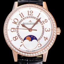 레플리카 [예거르꿀르뜨]여성용 랑데부 문페이즈 34mm 금장 다이아몬드 화이트다이얼 오토매틱 JAG96374  