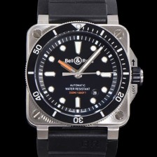 레플리카 [벨엔로즈] 남성용 BR03-92 다이버 스틸 오토매틱 ETA2836-2 타입 42mm 우레탄줄 블랙다이얼 bel70847  