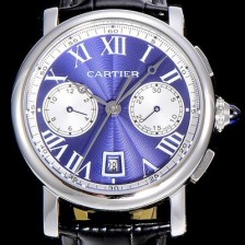 레플리카 [까르띠에]남성용 로톤드 더 까르띠에 크로노그래프 40미리 블루다이얼 CAR43168  