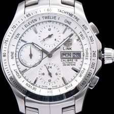 레플리카 [테그호이어] 남성용 링크 시리즈 칼리버 16 크로노그래프 화이트 다이얼 오토매틱 무브먼트 TAG0230  