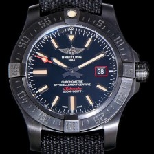 레플리카 [브라이틀링]남성용 어벤져 블랙벌드 44MM DLCTI 오토매틱 블랙다이얼 BRE87407  