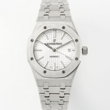 레플리카 [오데마피게] 남성용 하이엔드 15450ST 로얄오크 37mm 오토매틱 Cal.3120무브먼트 실버 와플 다이얼 aud6522  