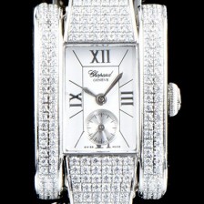 레플리카 [쇼파드] 여성용 라 스트라다 스위스 쿼츠 화이트 쥬얼리 베젤 실버다이얼 CHO0415  