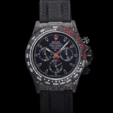 레플리카 [로렉스]남성용 데이토나 DIW 포지드카본 커스텀 40미리 크로노그래프 오토매틱 Cal.4130 무브먼트 블랙다이얼 ROL86030  