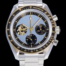 레플리카 [오메가] 남성용 스피드마스터 크로노그래프 아폴로 11 50주년기념 수동형 42미리 메탈줄 블루다이얼 OMG79568  