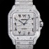 레플리카 [까르띠에] 남성용 산토스 쥬얼 다이아몬드 셋팅 베젤 40mm 큐빅/보석 다이얼 오토매틱 무브먼트 CAR40195  
