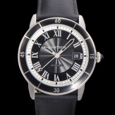 레플리카 [까르띠에] 롱드 끄로아지에 WSRN0003 오토매틱 ETA2824-2 42mm 남성용시계 나토천스트랩 블랙 다이얼 car69311  