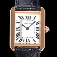 레플리카 [까르띠에] 여성용 신상 탱크 W5200005 악어가죽  31mm 로즈골드 화이트 다이얼 쿼츠므브먼트 CAR01572  