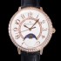 레플리카 [예거르꿀뜨르] 여성용 랑데뷰 문미듐 Q3572430 오토매틱 Cal.935타입 34mm  18K로즈골드 보석/다이아 베젤 가죽줄 화이트다이얼 jag81457  