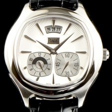 레플리카 [피아제] 남성용 엠퍼라도 G0A32016 쿠썽 시계 세컨드 타임존 화이트 기요쉐 다이얼 Cal.850P 타입 오토매틱 무브먼트 PIA4250  