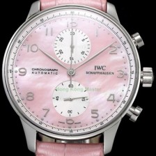 레플리카 [아이더블유씨] 남성용 포르투기즈 오토매틱 크로노그래프 핑크 다이얼 IWC4201  