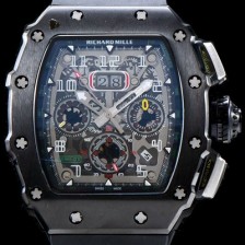 레플리카 [리차드밀레] 남성용 최신버전 업그레이드형 RM011 블랙 세라믹 오버사이즈 데이트 크로노그래프 스켈레톤 다이얼 오토매틱 무브먼트 RIC0415  