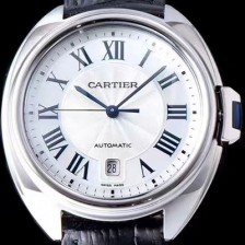 레플리카 [까르띠에] 남성용 끌레 드 까르띠에 WGCL0005 실버 플렝케 다이얼 오토매틱 무브먼트 CAR0540  