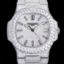 레플리카 [파텍필립] 남성용 노틸러스 7021/1G-001 보석/큐빅 셋팅 오토매틱 Cal.324 S C 타입 40미리 메탈 보석다이얼 PAT72547  