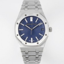 레플리카 [오데마피게] 남성용 로얄오크 셀프와인딩 15510ST.OO.1320ST.06 41mm 오토매틱 Cal.4302 무브먼트 블루 와플 다이얼 aud6546  