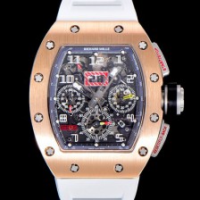 레플리카 [리차드밀레] 남성용 RM11 크로노그래프 오토매틱 18K 로즈골드 50미리 스켈래톤 블랙다이얼 RIC03003  