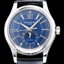 레플리카 [파텍필립] 남성용 그렌드 컴플리케이션 클래식 문페이즈 블루 다이얼 오토매틱 무브먼트 PAT0200  