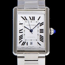 레플리카 [까르띠에] 남성용 탱크 솔로 W5200028 로마 인덱스 40mm 화이트 다이얼 오토매틱 스틸 CAR09969  