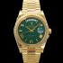 레플리카 [로렉스] 남성용 New 데이데이트 m228238-0061 무게187g 18K 옐로우골드 40mm 오토매틱 Cal.2836-2 타입 그린 다이얼 rol5397  