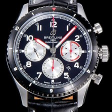 레플리카 [브라이틀링] 남성용 네비타이머 에비에이터 8 오토매틱 크로노그래프 ETA7750-2 타입  43미리 블랙다이얼 BRE75582  