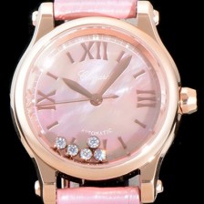 레플리카 [쇼파드] 남성용 리뉴얼버전 수입산 최고급 악어가죽사용!! 해피 스포츠 274893-5009 30MM 핑크 마더 오브 펄 다이얼 로즈골드 오토매틱 무브먼트 CHO0245  