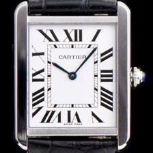 레플리카 [까르띠에] 남성용 탱크 로마 인덱스 화이트 다이얼 커플용 쿼츠 무브먼트 CAR0504  