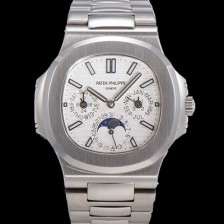 레플리카 [파텍필립] 남성용 Ref.5740 노틸러스 문페이즈 오토매틱 Cal.240 Q타입 40mm 메탈줄  화이트다이얼 pat9951  