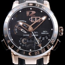 레플리카 [율리스나르당] 남성용 율리시스 나르딘 326-03 이그제큐티브 엘 토로 지엠티 퍼페츄얼 블랙 다이얼 오토매틱 무브먼트 ULY4200  