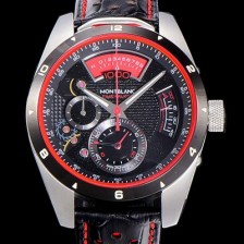 레플리카 [몽블랑] 남성용 타임워커 쿼츠 VK타입 46.4미리 가죽줄 래더스트랩 블랙다이얼 MON71147  