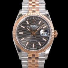 레플리카 [로렉스] 남성용 904L스틸!! 2023신형 데이져스트 36mm II m126231 !! 로즈골드 그레이 다이얼 브레이슬릿 신형 Cal.3235 오토매틱 무브먼트 ROL19326  