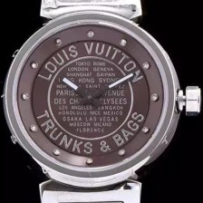 레플리카 [루이비통] 남성용 탕부르 브라운 다이얼 쿼츠 무브먼트 LOU4200  