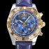 레플리카 [브라이틀링] 남성용 원드라이더 크로노맷 오토매틱 ETA-7750 기계식 44mm 18K 옐루골드 가죽줄 블루다이얼 bre2531  
