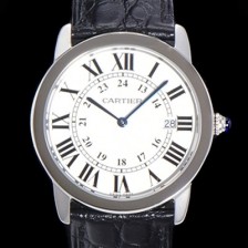 레플리카 [까르띠에] 남여공용 롱드 더 솔로 W6700255  쿼츠 므브먼트 36미리 악어가죽줄 화이트다이얼 CAR11553  