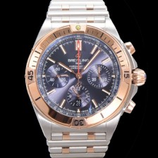 레플리카 [브라이틀링] 남성용 크로노맷 B01 오토매틱 ETA7750-2 타입 42mm 금장시계 메탈줄 블루 다이얼 bre32618  