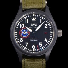 레플리카 [아이더블유씨]남성용 파일럿 마크 18 탑건 에디션 IW324711 오토매틱 40mm 세라믹재질 나토천/가죽줄 믹스 블랙다이얼 iwc09481  