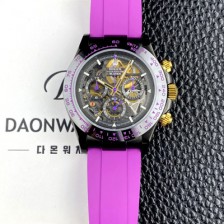 레플리카 [로렉스]남성용 하이엔드 데이토나 세라믹 베젤 40mm 크로노그래프 오토매틱 Cal.4130 무브먼트 스켈레톤 다이얼 rol5661  