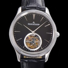 레플리카 [예거 르꿀르뜨] 남성용 마스터 울트라 씬 투어빌론 43mm 가죽줄 블랙다이얼 jag9125  