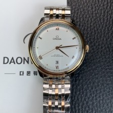 레플리카 [오메가] 남성용 드빌 프레스티지 434.20.40.20.02.001 오토매틱 Cal.8800타입 40mm 18K 로즈골드 메탈줄 화이트 다이얼 omg20214  