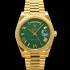 레플리카 [로렉스] 남성용 New "VIP 타입 최종형" 데이데이트 m228238-0061 무게195g 18K 옐로우골드 40mm 오토매틱 Cal.3255 타입 그린 로마 다이얼 rol5423  