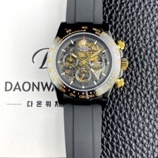 레플리카 [로렉스]남성용 하이엔드 데이토나 세라믹 베젤 40mm 크로노그래프 오토매틱 Cal.4130 무브먼트 스켈레톤 다이얼 rol5663  