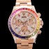 레플리카 [로렉스] 남성용 데이토나 오이스터 다이아/큐빅 ETA7750-2 타입 오토매틱 크로노그래프 40mm 18K 로즈골드 보석다이얼 rol6944  