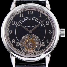 레플리카 [아랑게운트죄네] 남성용 Handwerkskunst 블랙 다이얼 투어빌론 무브먼트 LAN4200  