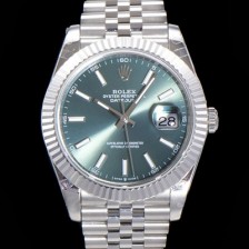 레플리카 [로렉스] 남성용 904L스틸!! 2022신형 데이저스트 41mm II m126334 그린 다이얼 야광 스틱 인덱스 스틸 브레이슬릿 신형 Cal.3235 오토매틱 무브먼트 ROL06105  