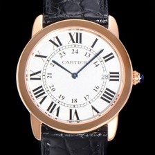 레플리카 [까르띠에] 남여공용 롱드 더 솔로 W6701008  쿼츠 므브먼트 36미리 로즈골드 악어가죽줄 화이트다이얼 CAR11558  