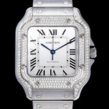 레플리카 [까르띠에] 남성용 산토스 더 까르띠에 WJSA0006 오토매틱 ETA2892-2 보석시계 35.1미리 화이트다이얼 CAR11472  